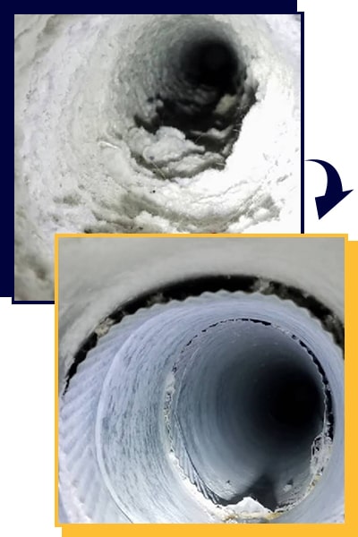 Before & After Dryer Vent Cleaning before after dryer vent cleaning